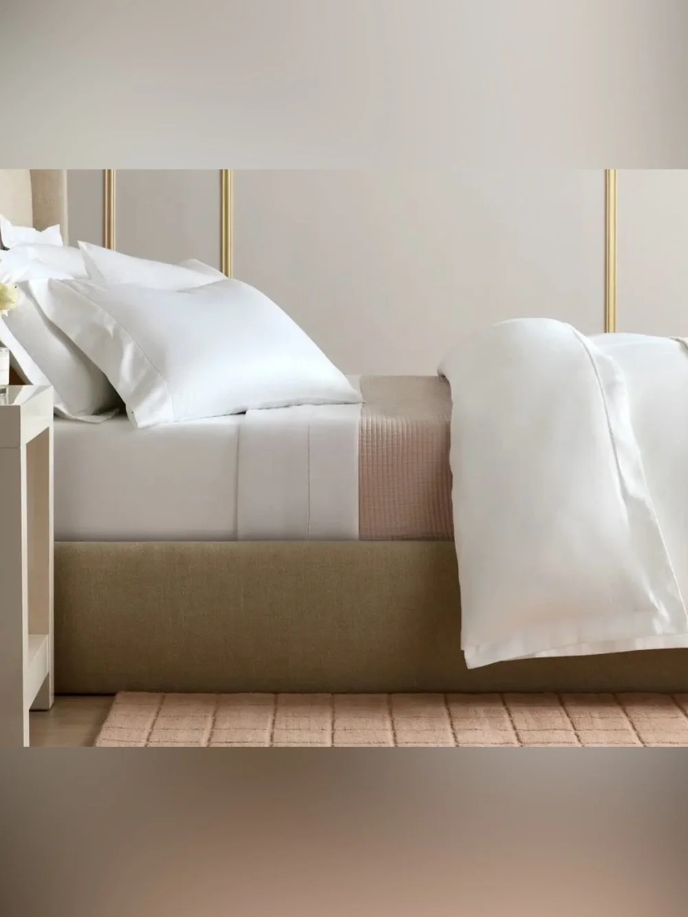 NWOT Quince Signature Giza Cotton Sateen 3 Pc Duvet Cover Set, King/Cal (White)